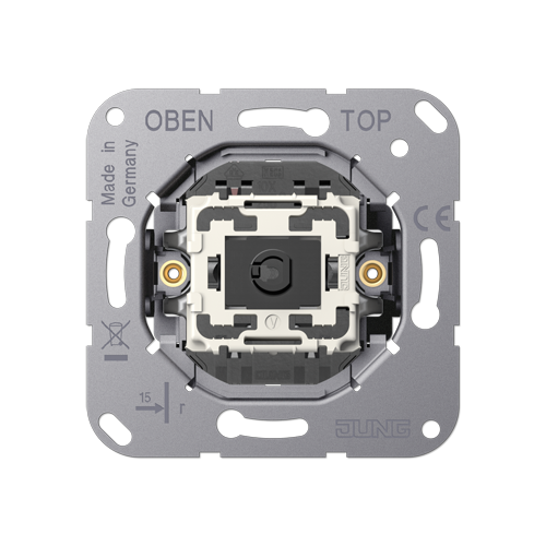JUNG LS1912 Механизм одноклавишный, кнопочного типа, крепление винтами, без монтажных лапок, JUNG, арт. K531EU