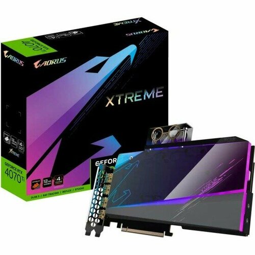 Gigabyte Видеокарта RTX4070Ti AORUS XTREME WATERFORCE WB 12GB видеокарта gigabyte gv r69xtaorusx wb 16gd radeon rx 6900 xt 16 gb aorus wb