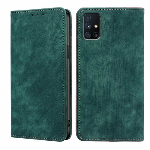 Чехол-книжка MyPads для Samsung Galaxy M51 / Самсунг М51 мягкое прикосновение (зеленый)