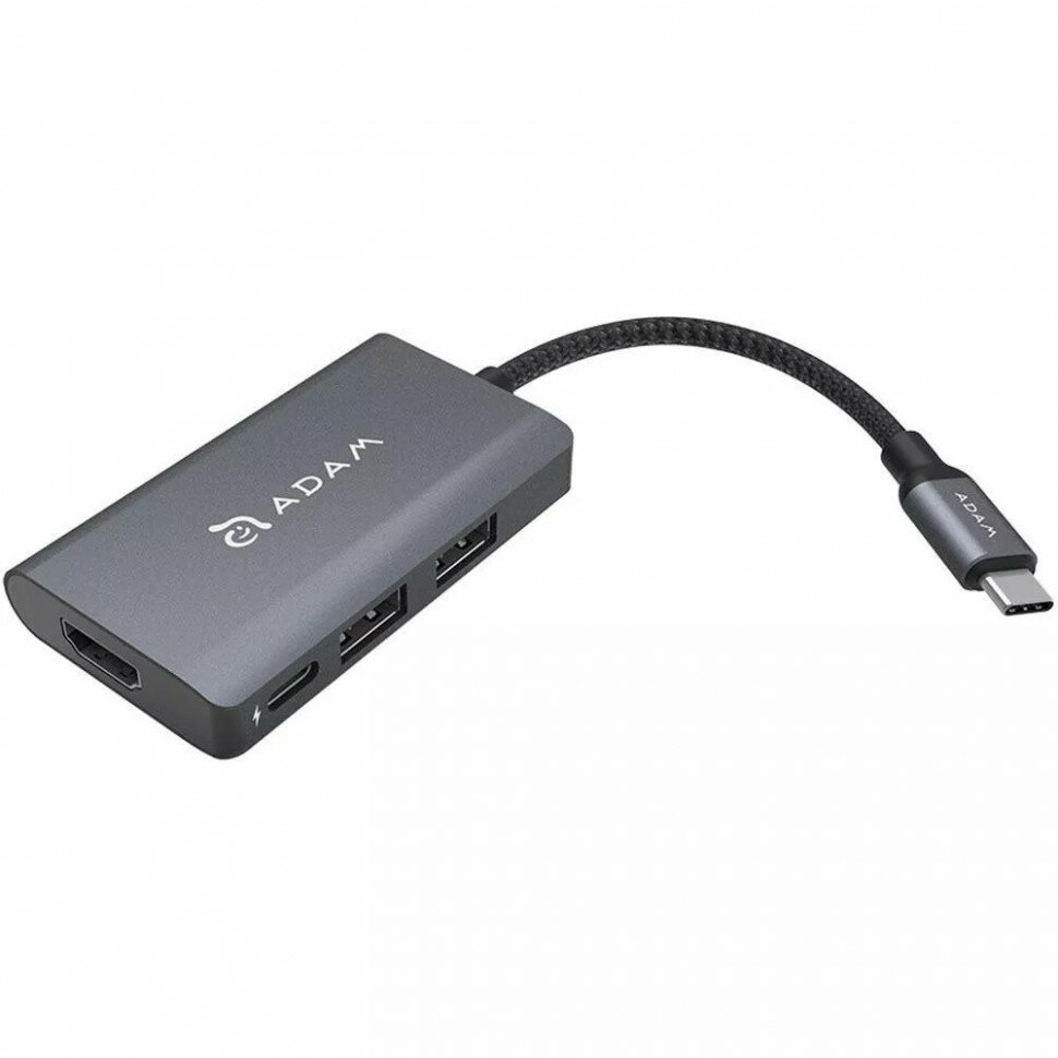 USB-хаб ADAM elements CASA Hub A01m 4-in-1 серый (AAPADHUBA01MGY)