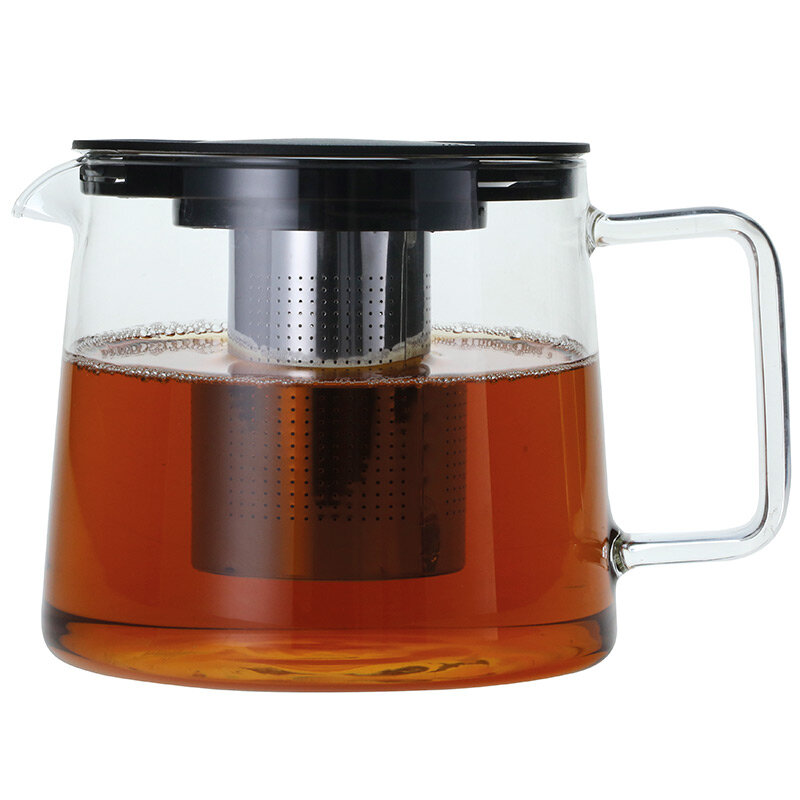фото Чайник заварочный Skandi, объем 1500 мл, из боросиликатного стекла, с прямоугольной ручкой (910126)