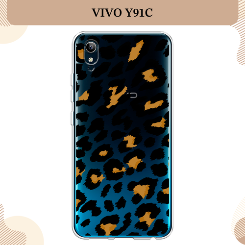 Силиконовый чехол Коричнево-черные пятна на Vivo Y91c/Y1s / Виво Y91c/Y1s, прозрачный силиконовый чехол на vivo y91c виво y91c пятна коровы