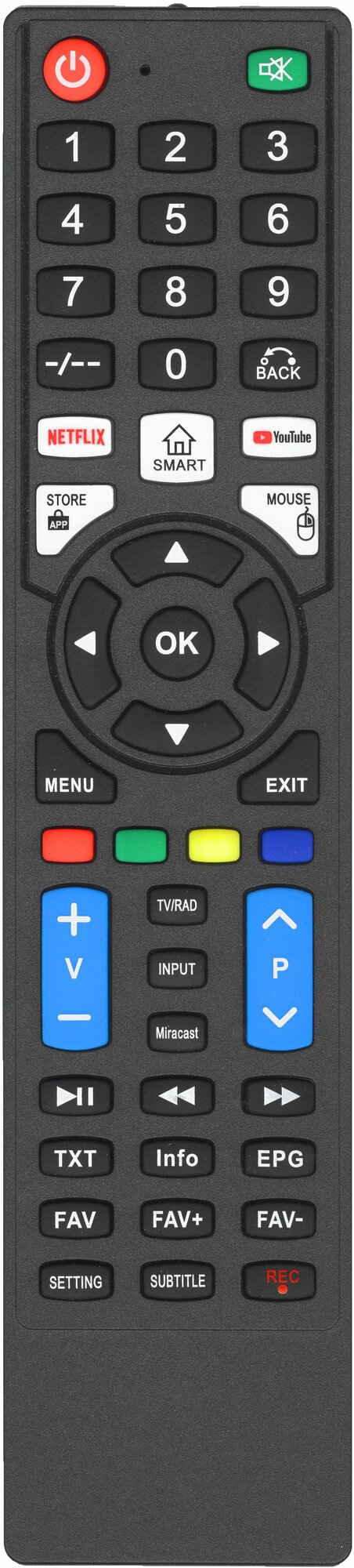 Пульт ABS49B для телевизоров China Samsung и других noname Smart TV