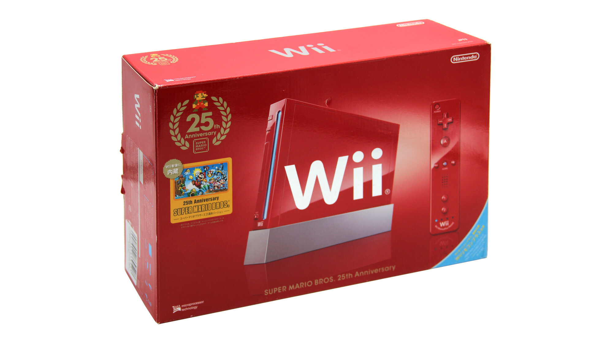 Игровая приставка Nintendo Wii (RVL- 001 JPN) Super Mario Bros Red 25th Anniversary 128 Gb В коробке