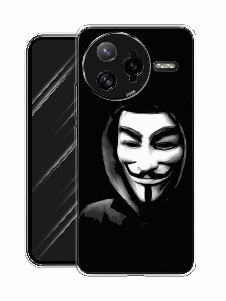 Чехол на Poco F7 Ultra / Поко F7 Ультра с принтом "Анонимус" — фото 1