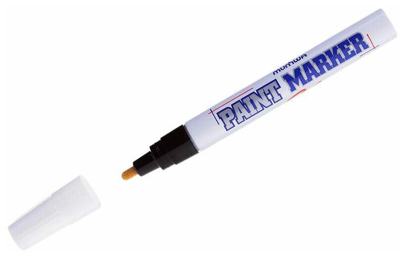 Маркер-краска MunHwa черный PM-01 универсальный нитро-основа пулевидный наконечник 4 мм {088370} 1 шт