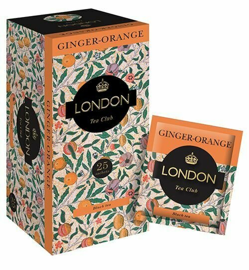 Набор ЧАЯ ТМ "London Tea Club"(GREEN 25*2г, Lemon 25*2г,Ginger-Orange 25*2г,Assam 25*2г), 12уп - фотография № 4