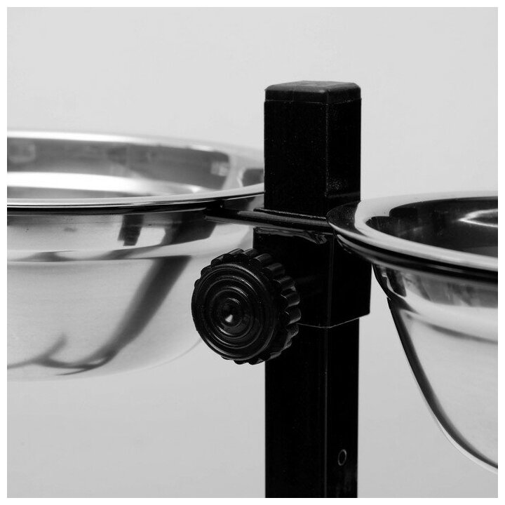 Подставка с мисками Пижон, разборная, чёрная, 2х350мл Unknown - фото №5