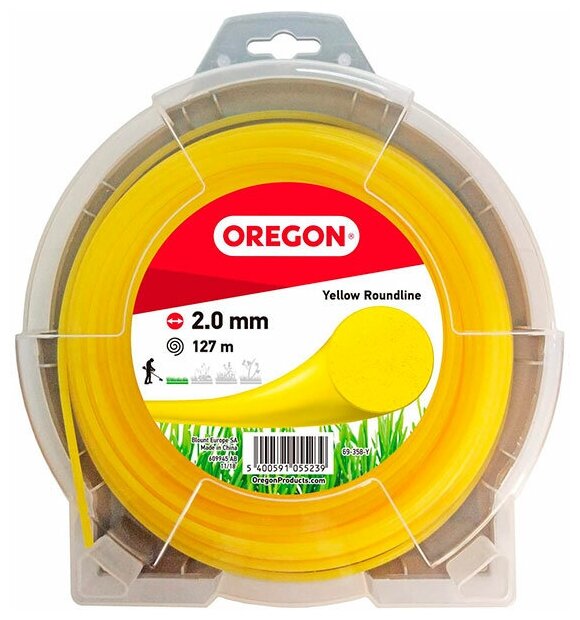 Леска для триммера Oregon Yellow Roundline 2mm x 127m 69-358-Y