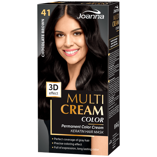 Joanna Multi Cream Color крем-краска для волос, 41 chocolate brown joanna multi cream color крем краска для волос 37 juicy eggplant