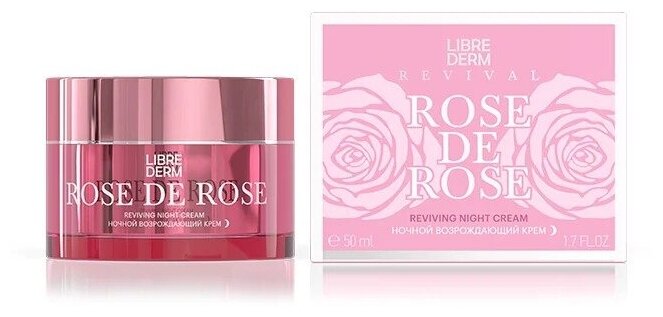 Увлажнение и питание кожи лица Librederm Rose de Rose возрождающий ночной крем 50 мл