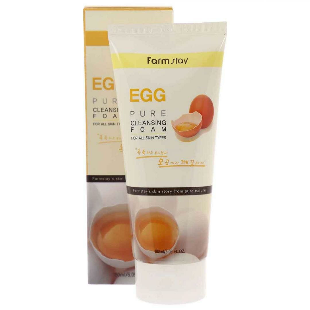 FarmStay Egg Pure Cleansing Foam Очищающая пенка для сужения пор с яичным экстрактом