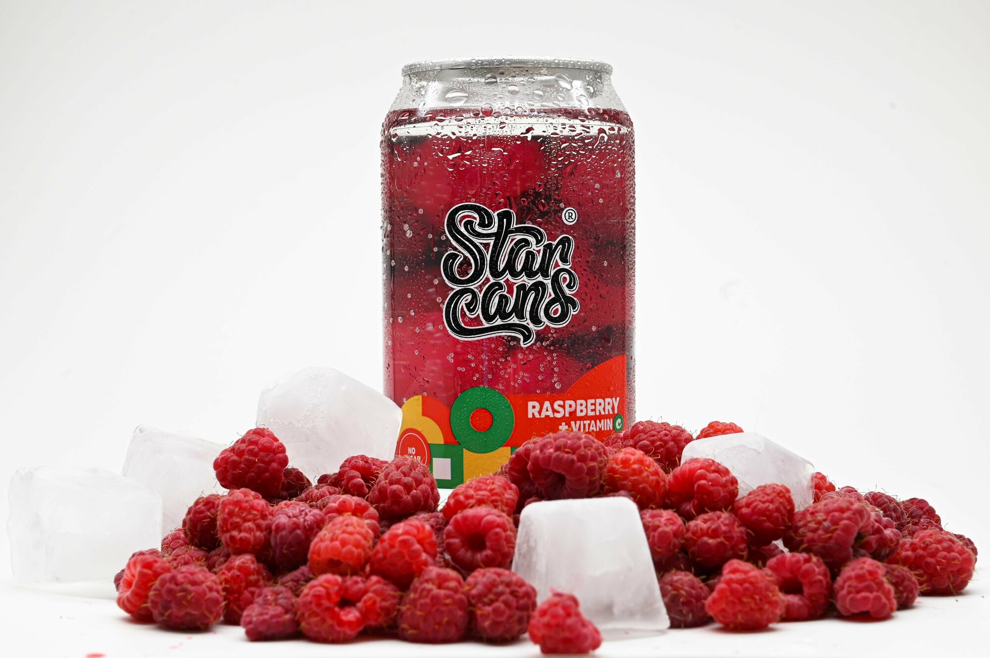 Освежающий газированный Напиток StarCans со вкусом Малины с витаминами 12 шт по 350 мл - фотография № 5