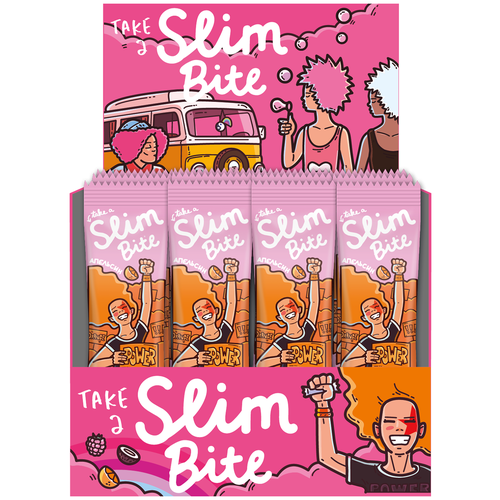 фото Фруктовый батончик slim bite box unicorn без сахара апельсин, 30 шт