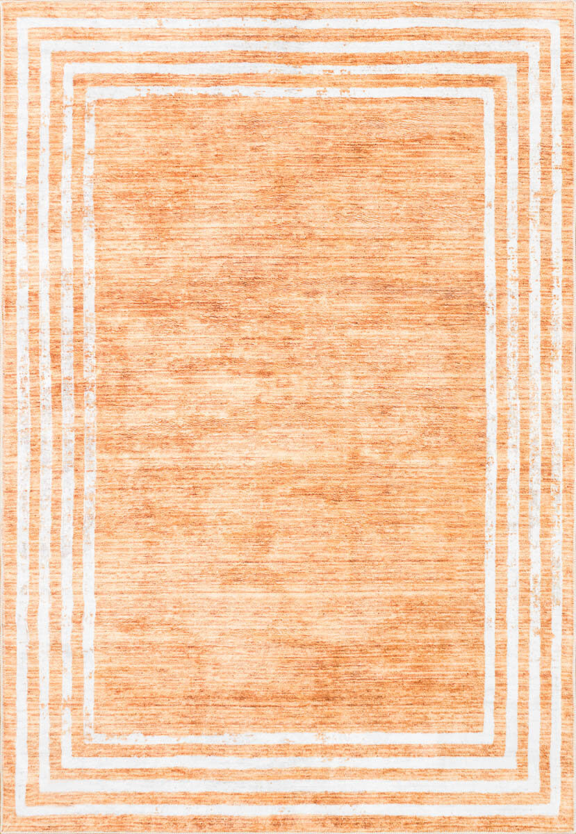 Ковер на пол 1,6 на 2,3 м в спальню, гостиную, оранжевый Bambu TD716-02 - фотография № 4