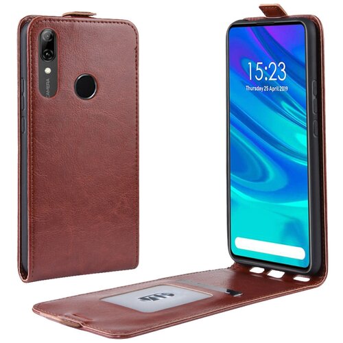 фото Чехол-флип mypads для huawei p smart z/huawei y9 prime 2019 вертикальный откидной коричневый