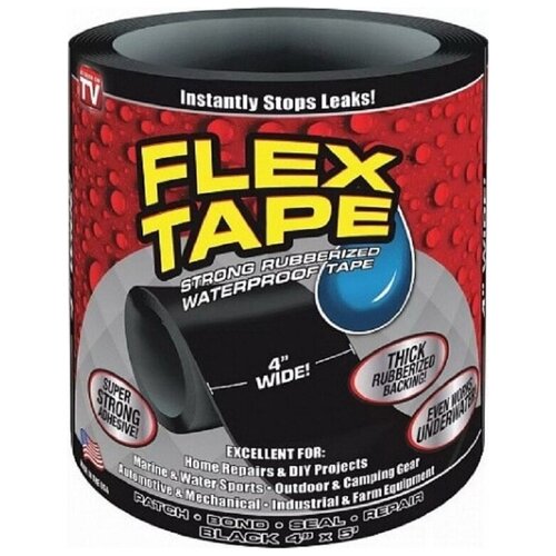 Сверхсильная клейкая лента Flex Tape 52х10см (цвет черный)