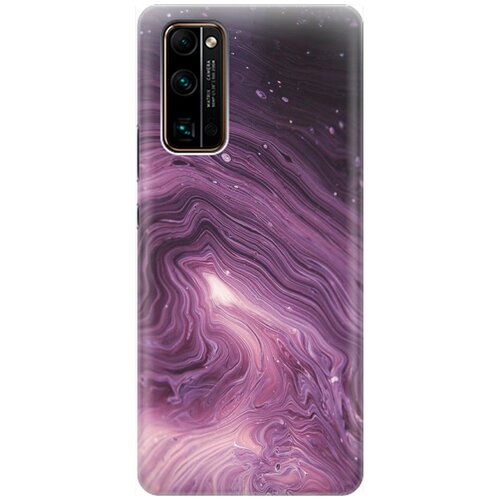 фото Re:pa накладка transparent для honor 30 pro+ с принтом "бело-фиолетовые краски"