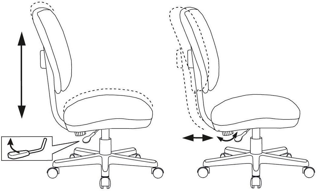 Кресло детское Бюрократ CH-204NX, на колесиках, ткань, фиолетовый [ch-204nx/stick-vio] - фото №3