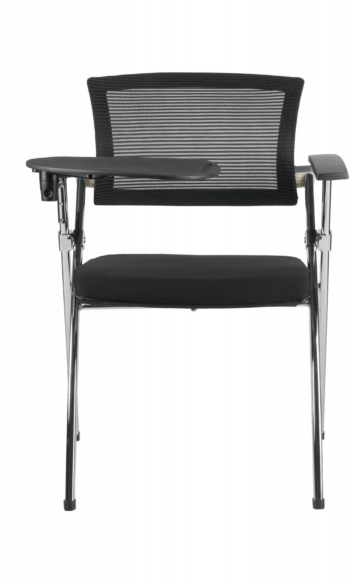 Кресло офисное Riva Chair RCH 462TEC Чёрное складное хром с пюпитром