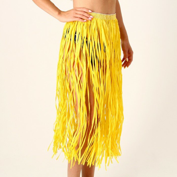 Страна Карнавалия Гавайская юбка, 80 см, цвет желтый