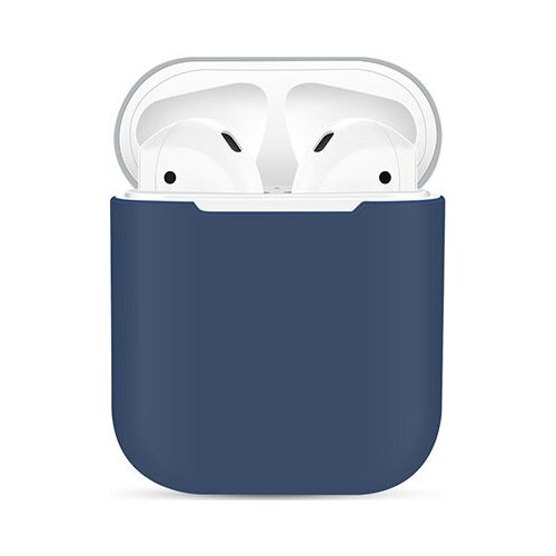 фото Чехол силиконовый eva для наушников apple airpods 1/2 - синий/серый (cbap03blg)