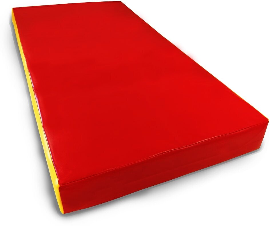 Мат для шведской стенки детский, спортивный, гимнастический № 1, 100х50х10 см, "KMSsport" красно/жёлтый