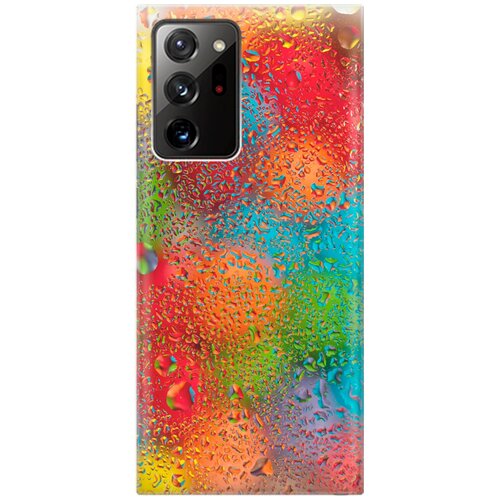 фото Ультратонкий силиконовый чехол-накладка для samsung galaxy note 20 ultra с принтом "капли и разноцветные шары" gosso