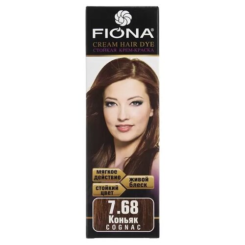 fiona стойкая крем краска для волос 4 88 дикая вишня 110 мл Fiona стойкая крем-краска для волос, 7.68 Коньяк, 110 мл