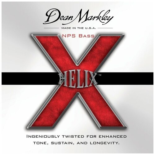 Струны 4-струнной для бас-гитары Dean Markley 2612 Med Helix NPS бас гитарные струны dean markley helix 2610b