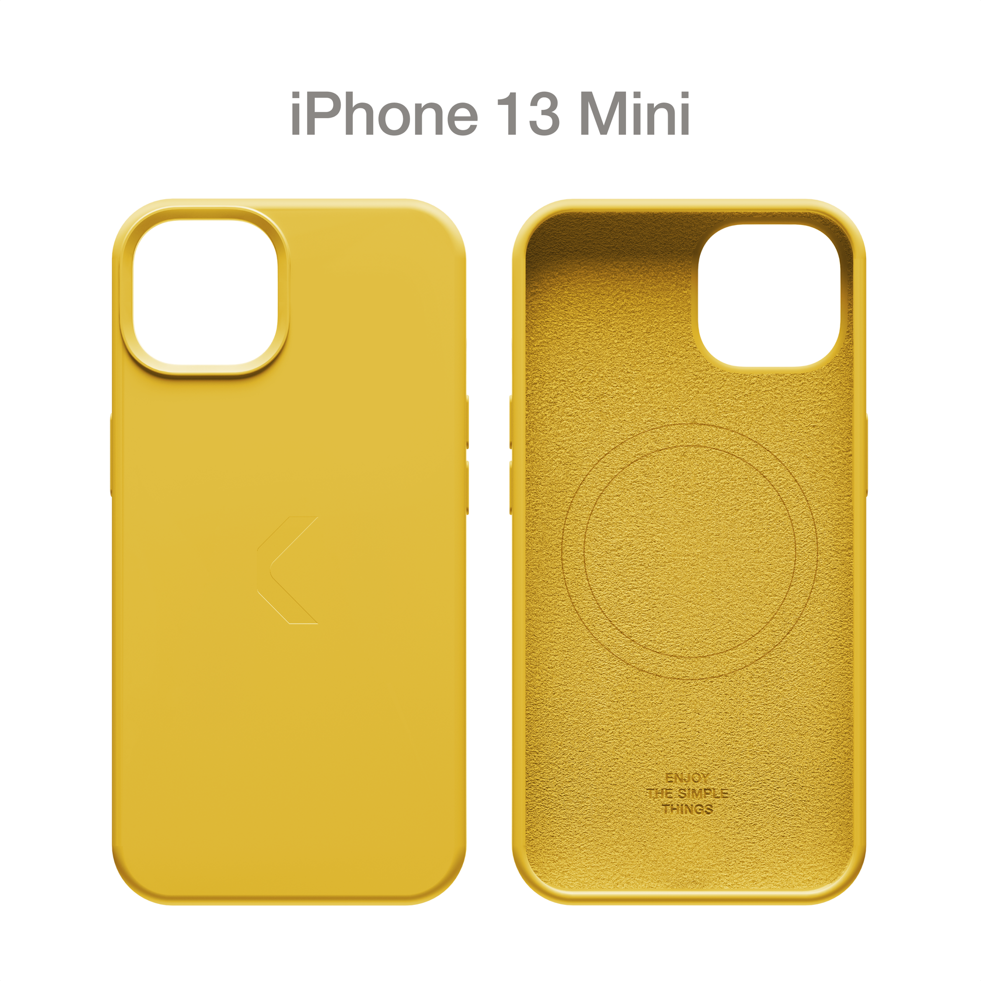 Силиконовый чехол COMMO Shield Case для iPhone 13 mini с поддержкой беспроводной зарядки, Yellow