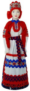 Фото Кукла коллекционная фарфоровая в Женском праздничном костюме.