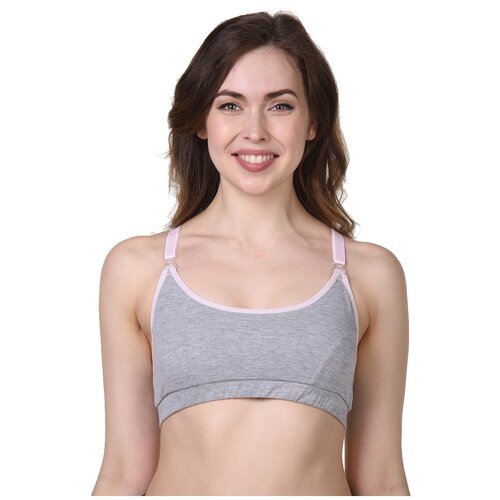 фото Топ hunny mammy 22002 (однотонный) серый/розовый