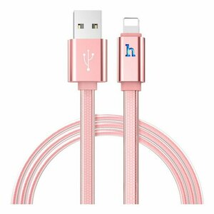 Дата-кабель Hoco UPL12 Plus USB-Lightning, 1.2 м, розовый