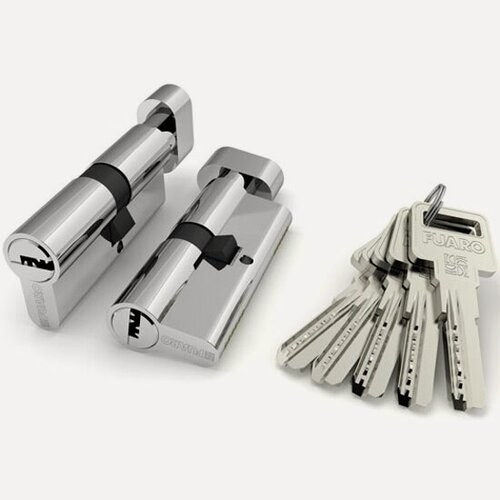 Изображение товара Цилиндровый механизм Fuaro (R602) R6002 Knob 70 (30+10+30) CP хром 5Key с вертушкой