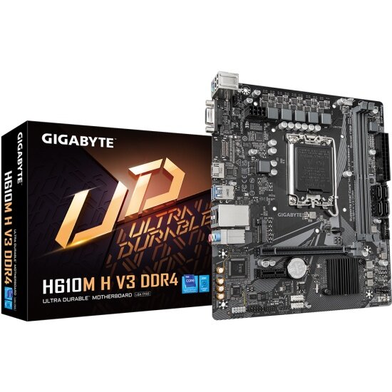 Материнская плата Gigabyte H610M H V3 DDR4 (LGA1700, mATX)