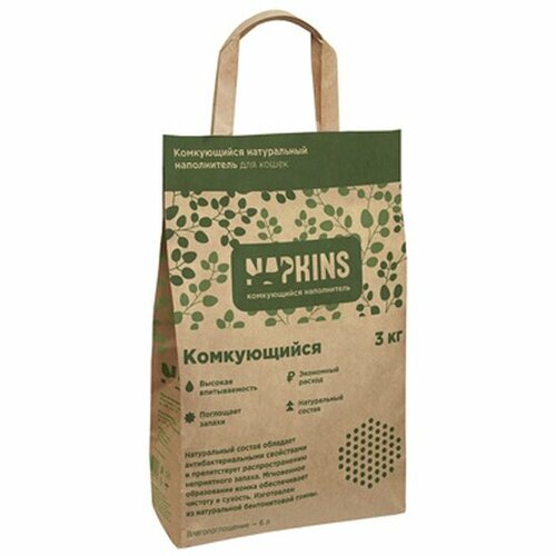 Наполнитель для кошачьих туалетов Napkins комкующийся, 6л