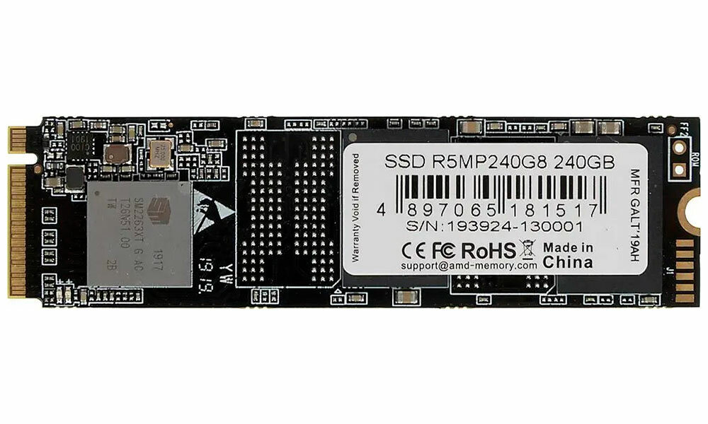 SSD накопитель AMD R5 Series M.2 240 Гб PCIe 3D TLC (R5MP240G8)