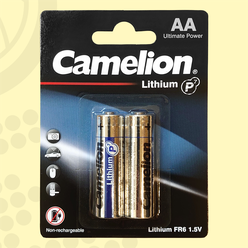 Элемент питания литиевый AA/FR6 1.5В Lithium FR6-BP2 BL2 (уп.2шт) Camelion 15241