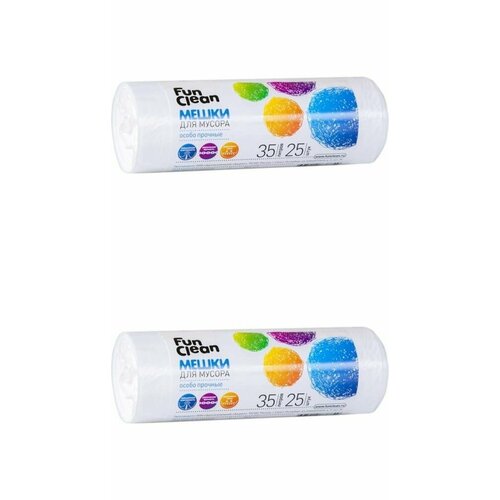 Fun Clean Мешки для мусора Особо прочные 35 л 25 шт в уп 2 уп 439₽