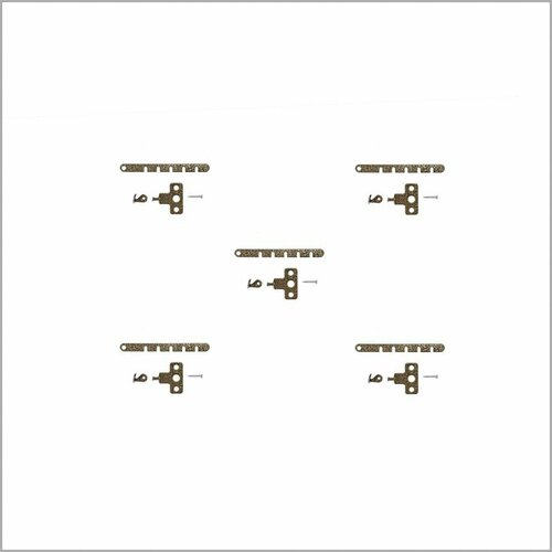 Ограничитель на окноограничитель для окна металлический Стандарт-2 серебряный антик комплект 5 шт 1030₽