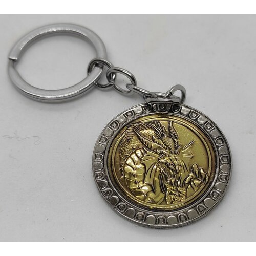 Брелок, серебряный, золотой