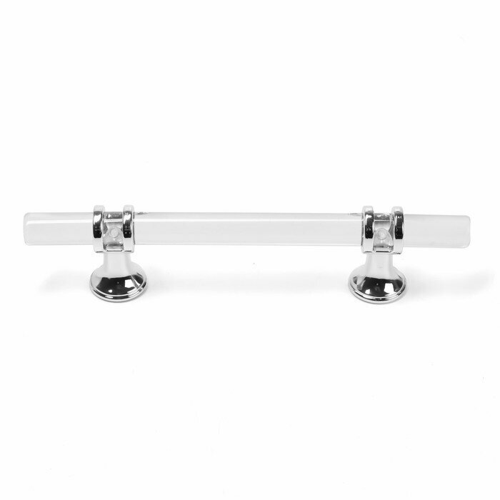 Фурнитура Для Мебели Ручка скоба CAPPIO PK106, м/о 96 мм, D=12 мм, пластик, цвет прозрачный/хром 9905901