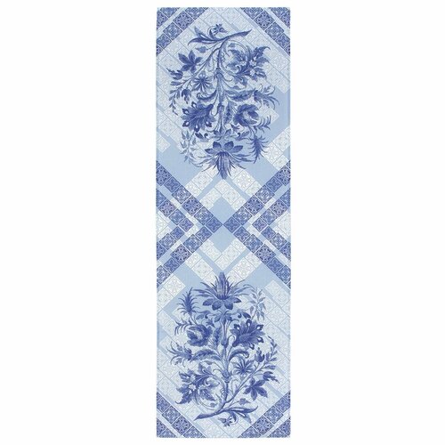 Дорожка настольная (льняная), Павловопосадские платки, рисунок: 11072, вид 13, 45х148 см.