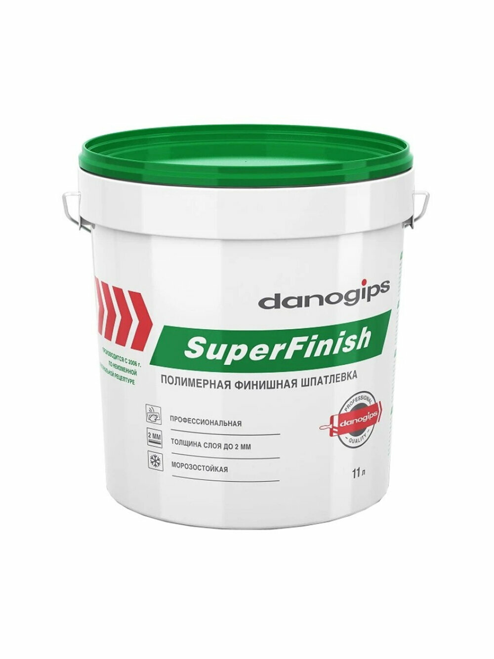 Шпатлевка для внутренних работ полимерная Danogips SuperFinish 11 л.