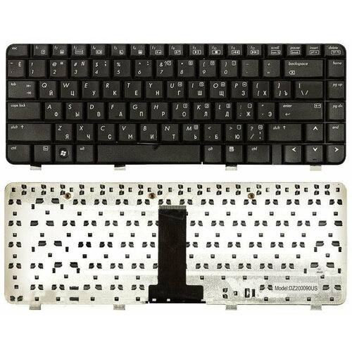 Клавиатура для HP Pavilion dv2200 черная клавиатура для ноутбука hp 90 4f507 s01 серебристая