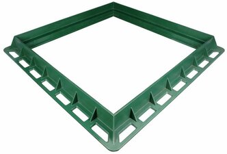 Рамка пластиковая для дождеприемника 40х40см зеленая