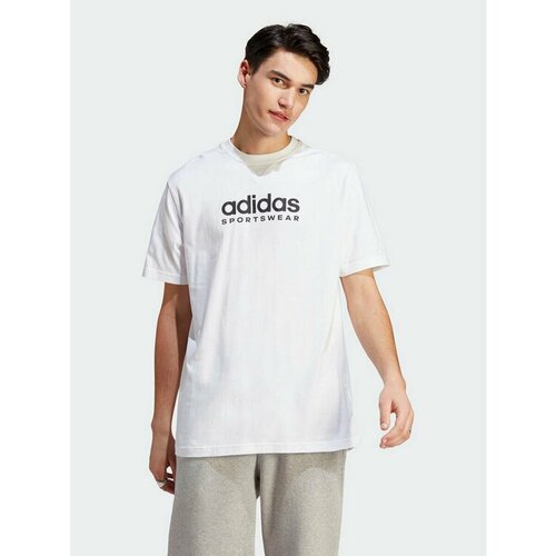 Футболка adidas, размер L [INT], белый summer new korean style graphic t shirts loose personality printing all match short sleeved women s t shirt