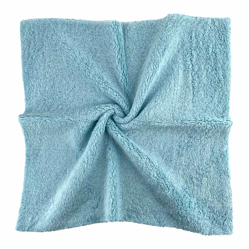 Микрофибра без оверлока универсальная, голубая - Shine Systems Edgeless Towel Blue, 40*40см, 400гр/м2