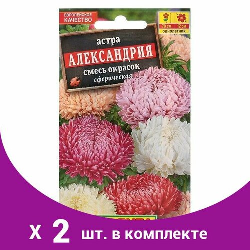 Семена цветов Астра 'Александрия', смесь окрасок, О, 0,2 г (2 шт)